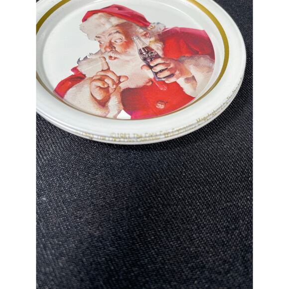 Vintage Coca Cola Santa Tin Coasters and Playing Cards in a Tin Box - Picture 4 of 7